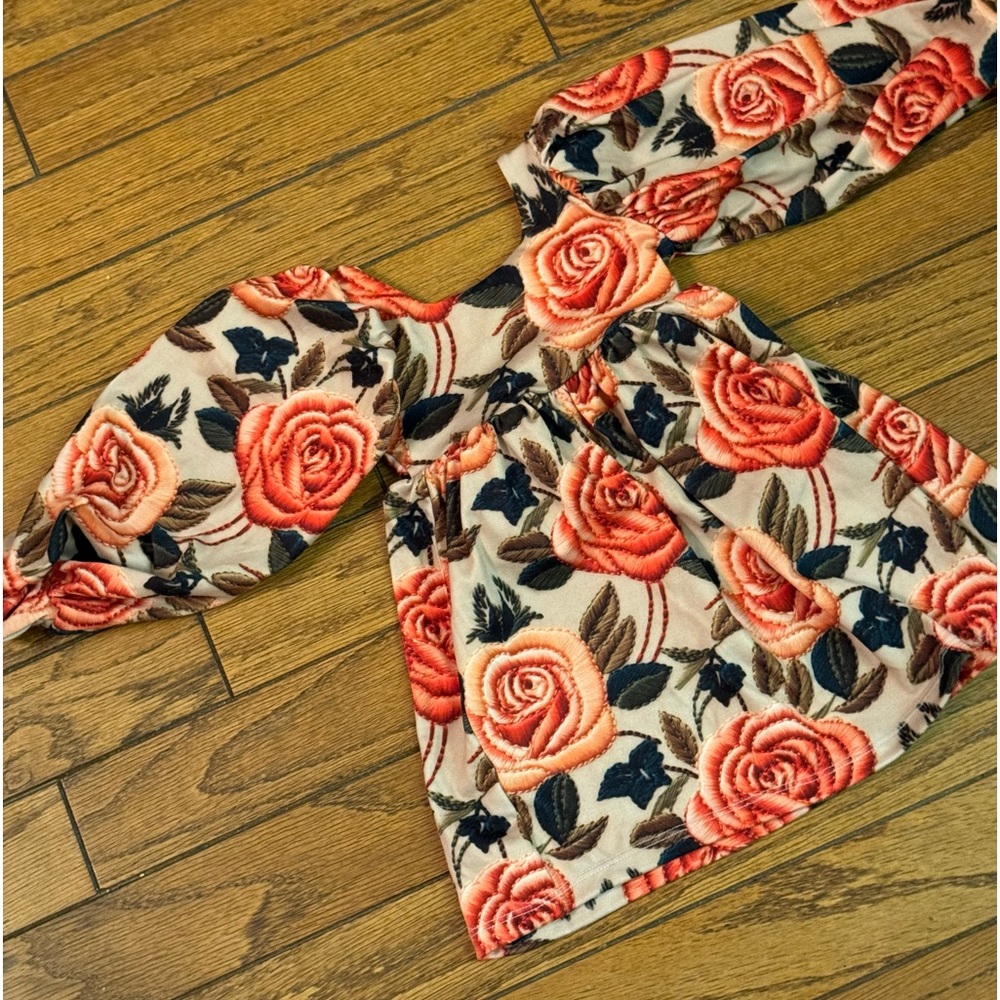 Cry Baby Clothing Roses Long Sleeve Dress
